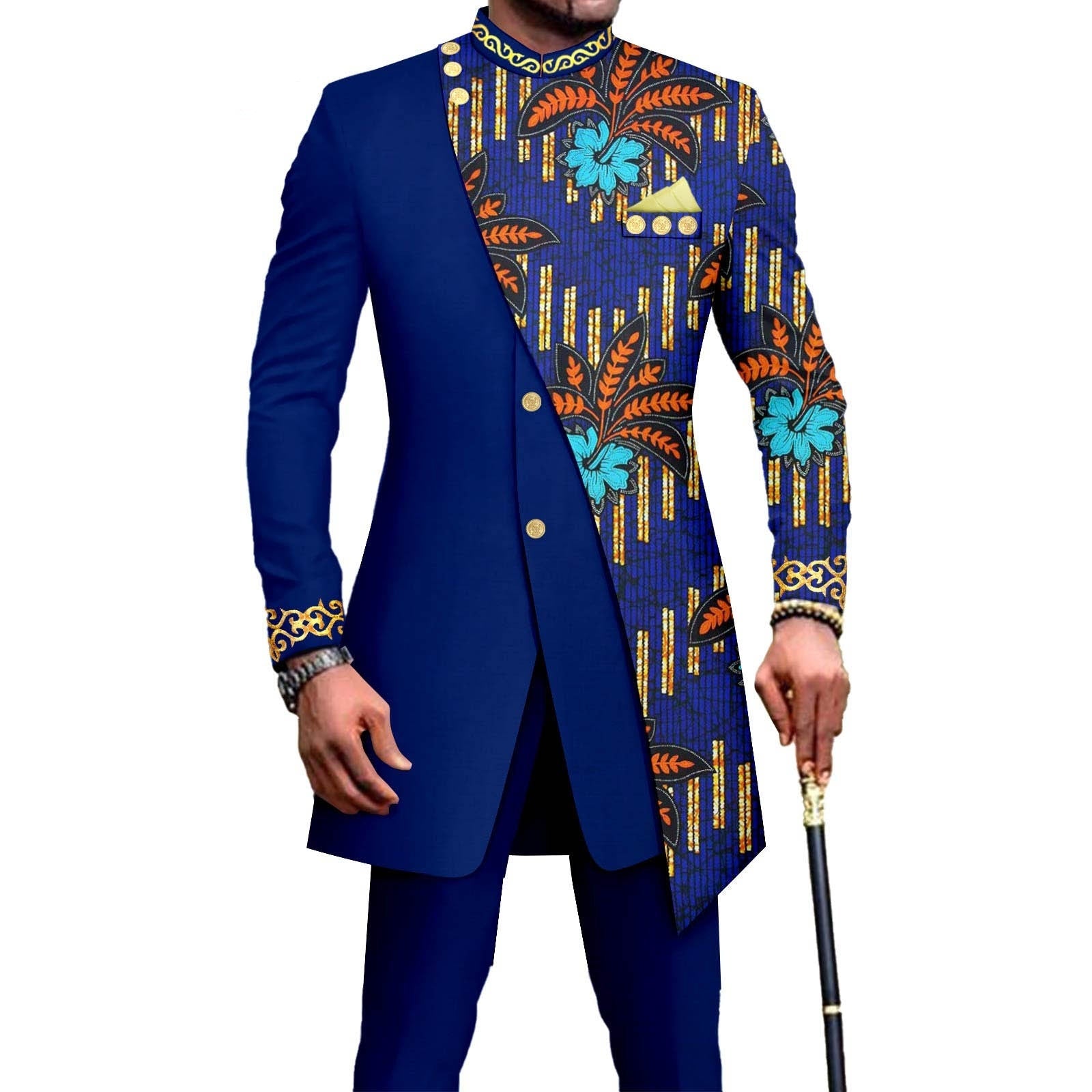 One Piece Dropshipping African Men’s Slim L Two-piece Suit - 718color / S