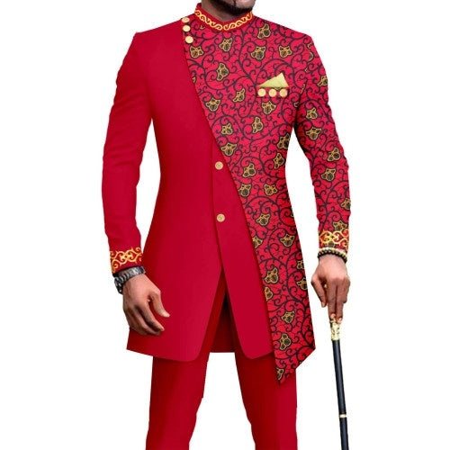 One Piece Dropshipping African Men’s Slim L Two-piece Suit - 726color / S