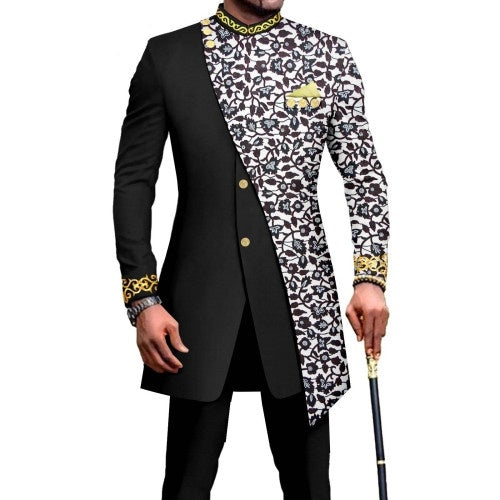One Piece Dropshipping African Men’s Slim L Two-piece Suit - 727color / S