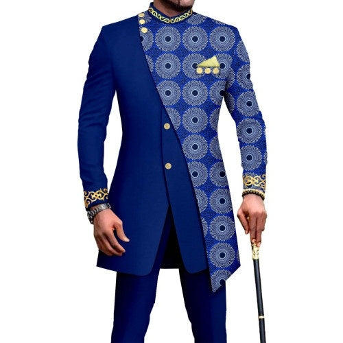 One Piece Dropshipping African Men’s Slim L Two-piece Suit - 746color / S