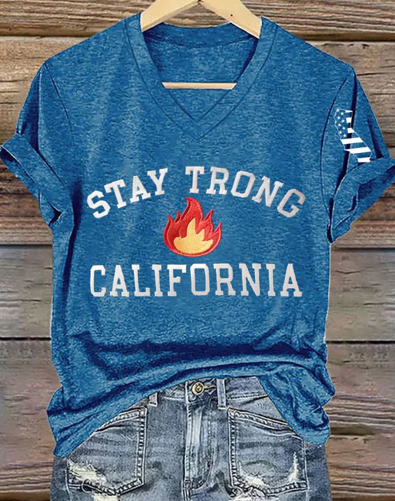 Women’s V-neck Polyester T-shirt - JYT004 / S
