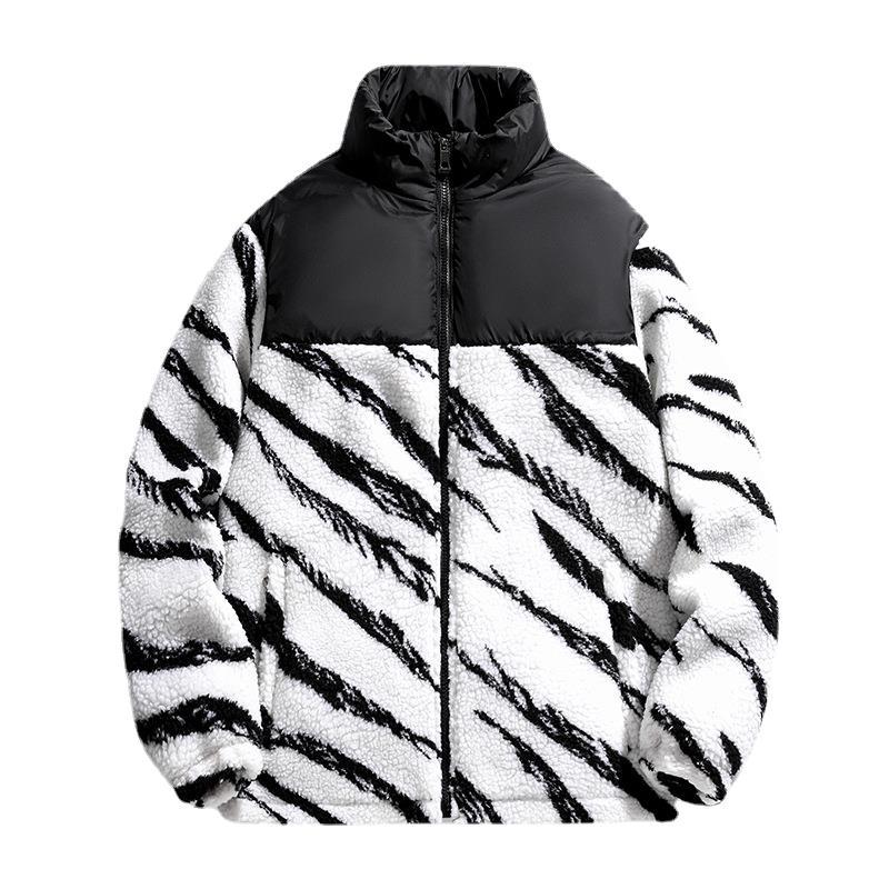 Autumn Men’s Fleece Fashion Brand Contrast Color Baggy Coat