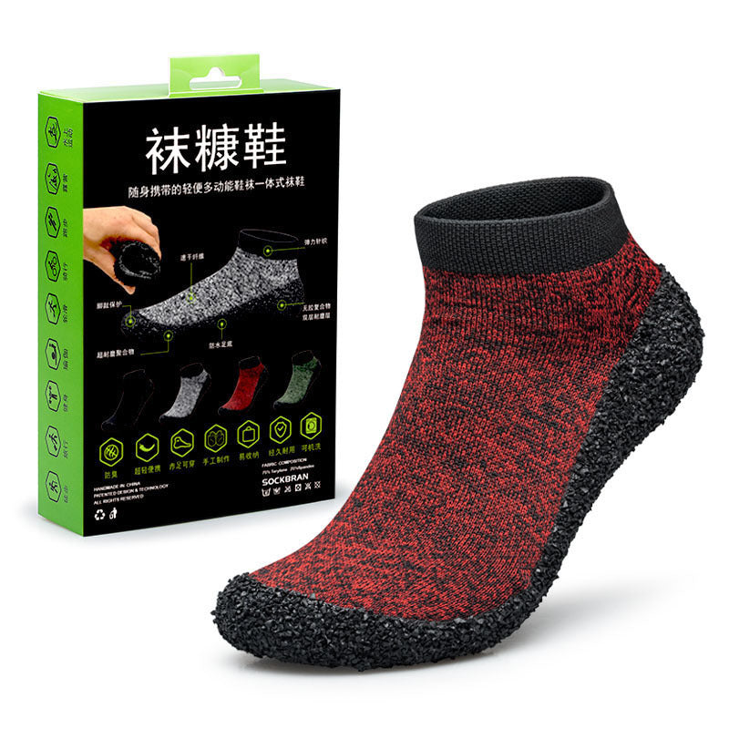 Men’s And Women’s Multi-functional Portable Outdoor Socks - Red / 35