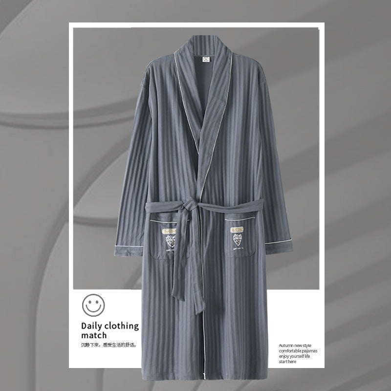 Pajamas Men’s Spring And Autumn Cotton Long-sleeved Sleeping - LT301 / L