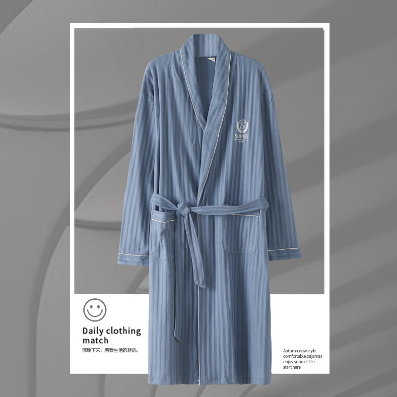 Pajamas Men’s Spring And Autumn Cotton Long-sleeved Sleeping - LT302 / L