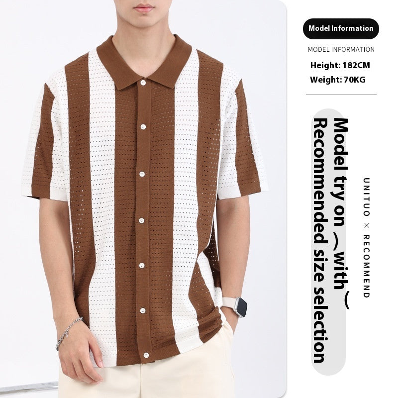 T-shirt Paul Half Sleeve Business Men - Brown / M