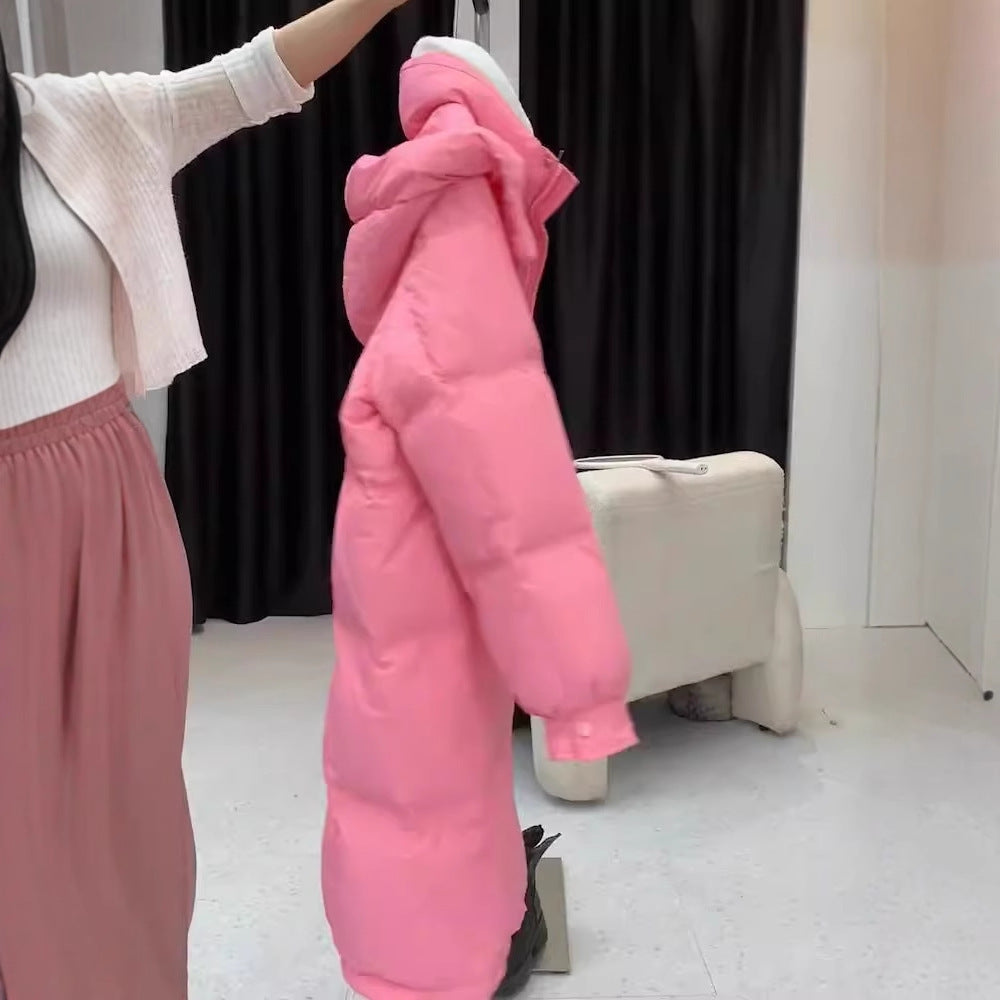 Women’s Cotton-padded Mid-length Thickened Hooded Jacket