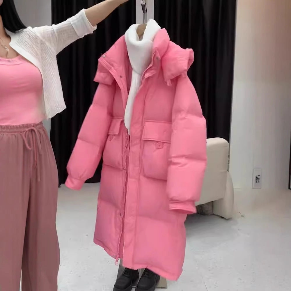 Women’s Cotton-padded Mid-length Thickened Hooded Jacket