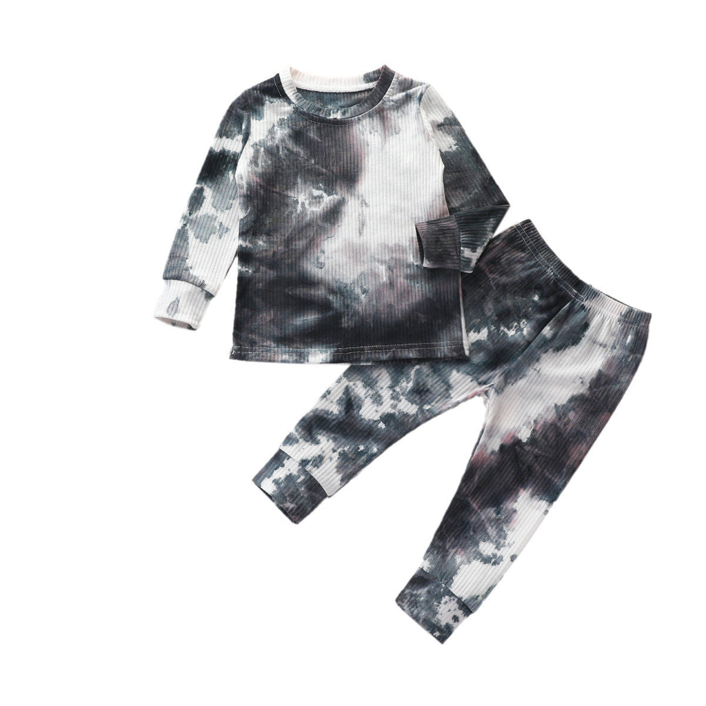 Spring and Autumn Long Sleeve Pit Striped Top for Small and Medium Girls - C / 120cm