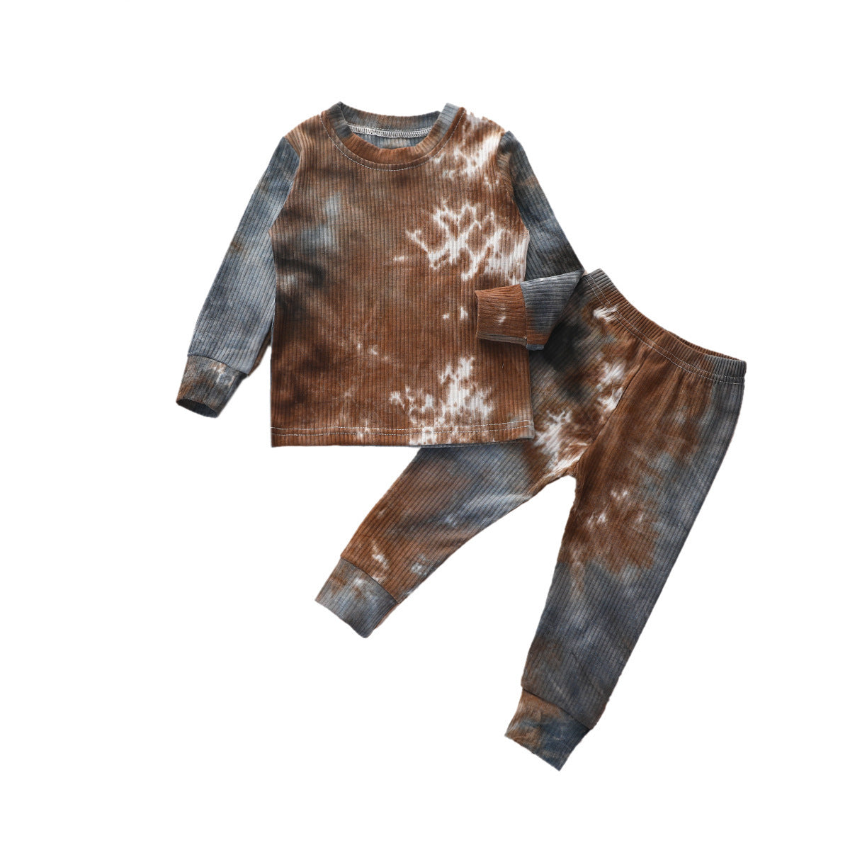 Spring and Autumn Long Sleeve Pit Striped Top for Small and Medium Girls - D / 100cm