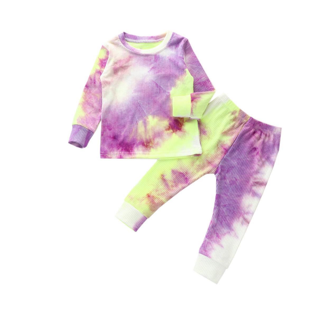Spring and Autumn Long Sleeve Pit Striped Top for Small and Medium Girls - E / 80cm