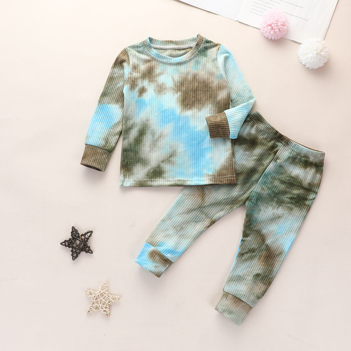 Spring and Autumn Long Sleeve Pit Striped Top for Small and Medium Girls - F / 90cm