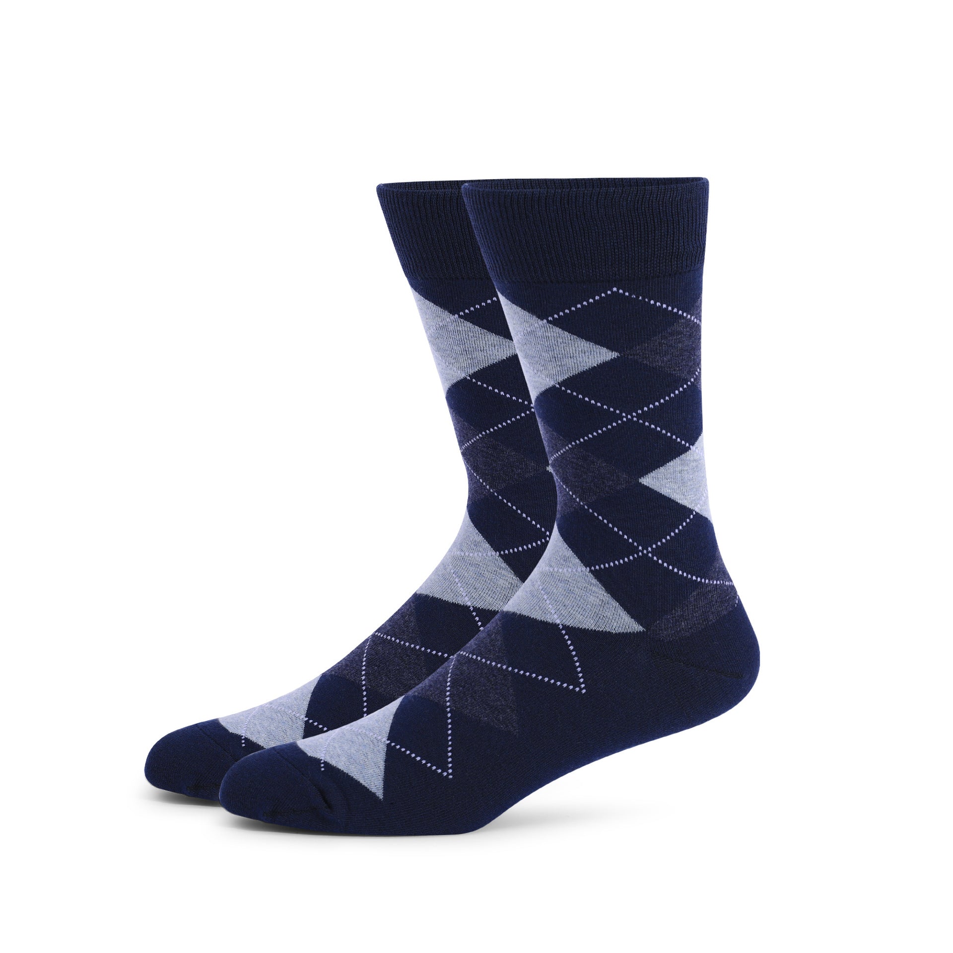 Plus Size Men’s Socks Long Deodorant Cotton - JC171 British Lattice / 42 To48 Code