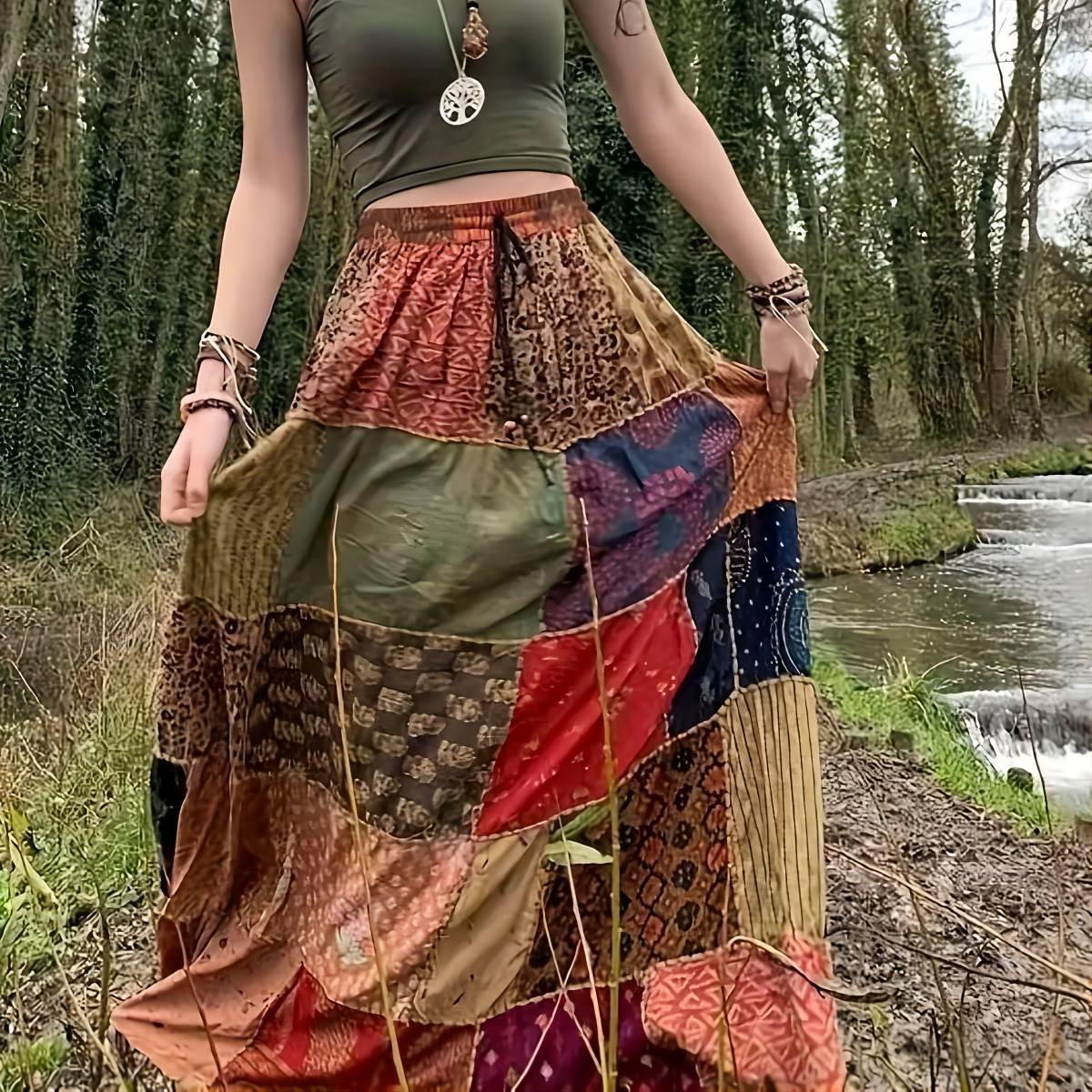 Plus Size Plaid Print Drawstring Skirt - Soft Stretchy And Comfortable Elastic Waist Skirt For Spring & Summer