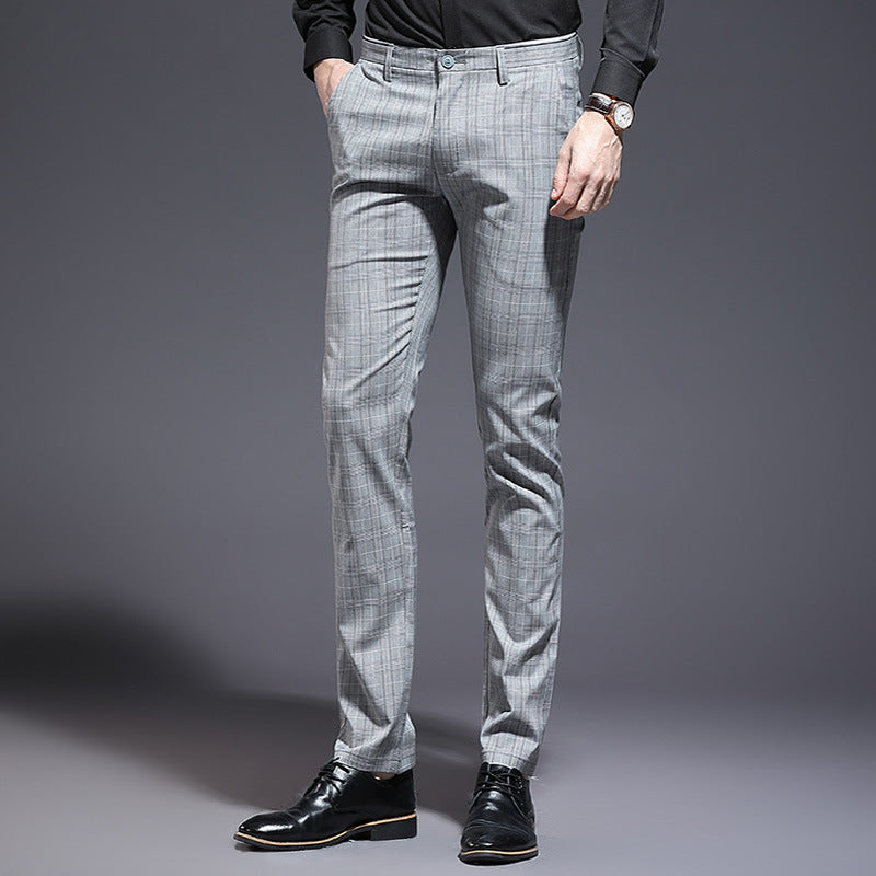 Casual pants Plaid slim men’s pants