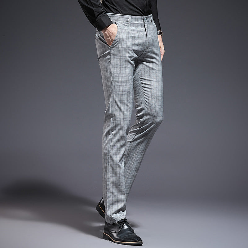 Casual pants Plaid slim men’s pants