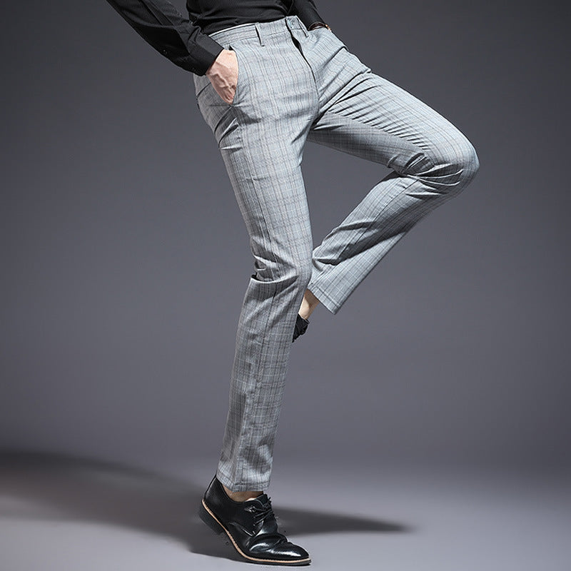 Casual pants Plaid slim men’s pants