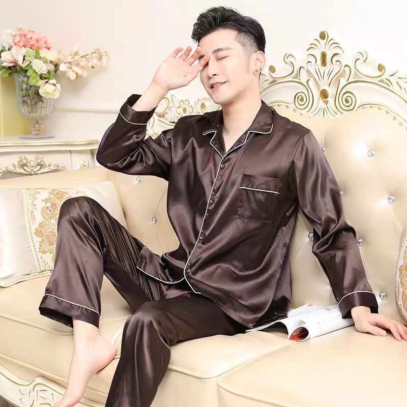 Plus Fat Plus Size Home Service Suit - Coffee / L