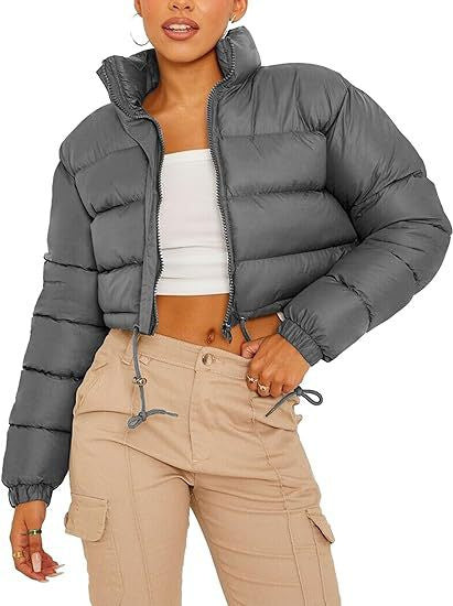 Women’s Down Jacket - Gray Side Seam Plus Pocket / S
