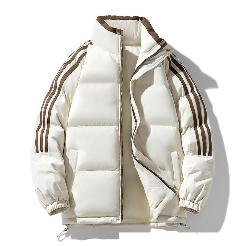 Down Cotton-padded Coat Winter Warm Thickened Puffer Jacket - Beige / S