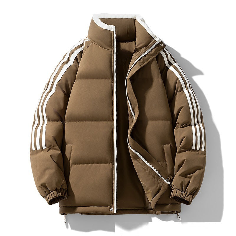 Down Cotton-padded Coat Winter Warm Thickened Puffer Jacket - Earth Coffee / S