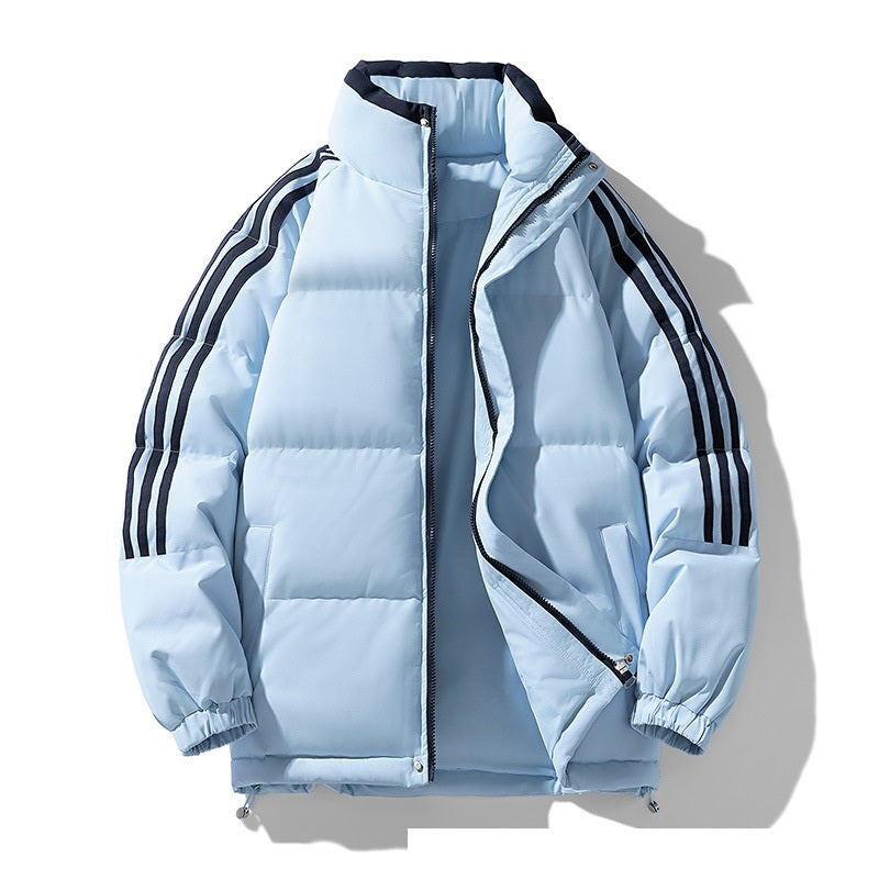 Down Cotton-padded Coat Winter Warm Thickened Puffer Jacket - Light Blue / S