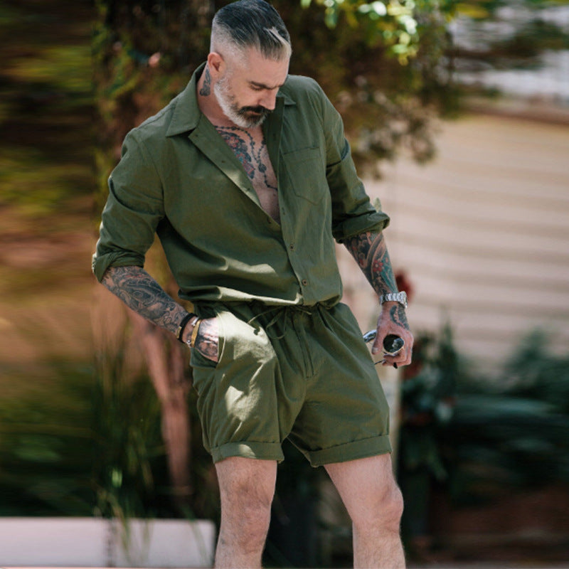 Men’s Casual Fashion Suit Jumpsuit - 4