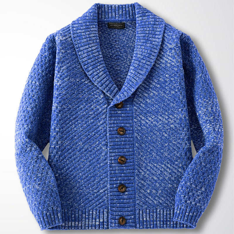Polyester Men’s Long-sleeved Thick Needle Sweater Sweater
