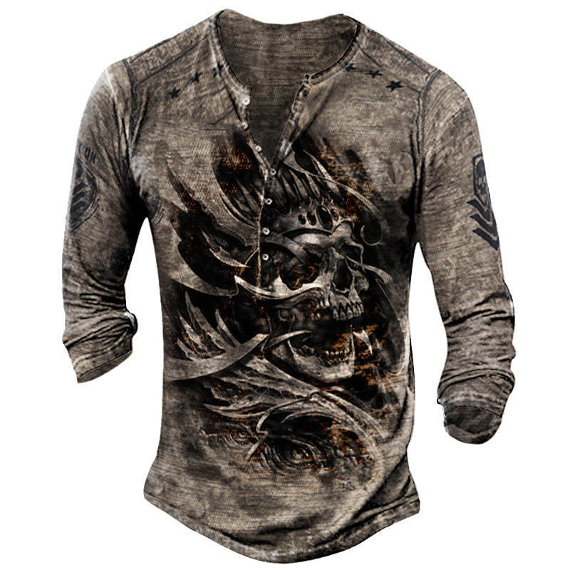 Printed Men’s Street Long-sleeved Sports T-shirt - J / XS