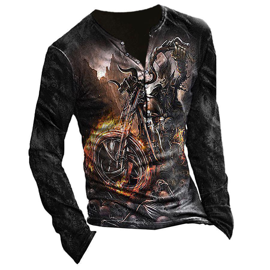 Printed Men’s Street Long-sleeved Sports T-shirt - K / XS