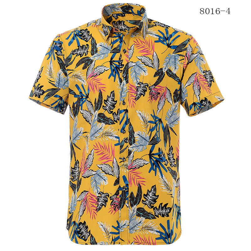 Printed short-sleeved shirt men’s European beach - A80164 / S