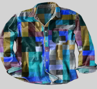 3D Printed Summer Casual Men’s Shirt - EFEREGT55 With Pockets / S