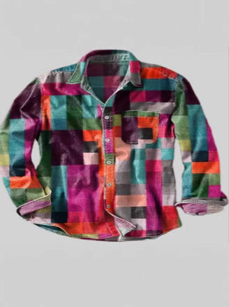 3D Printed Summer Casual Men’s Shirt - FDFFG456 No Pocket / S