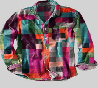 3D Printed Summer Casual Men’s Shirt - FDFFG456 With Pockets / S