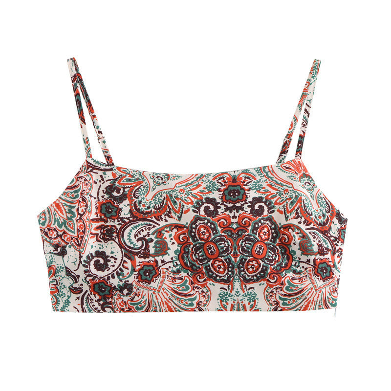Printed Vacation Style Printed Two-piece Sling