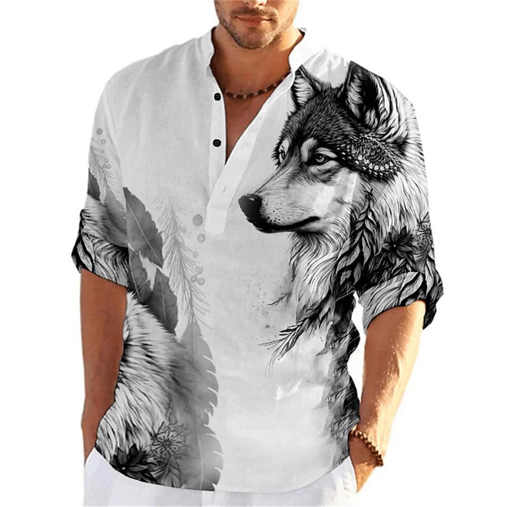 Men’s Loose Casual 3D Printed Shirt Short Sleeved