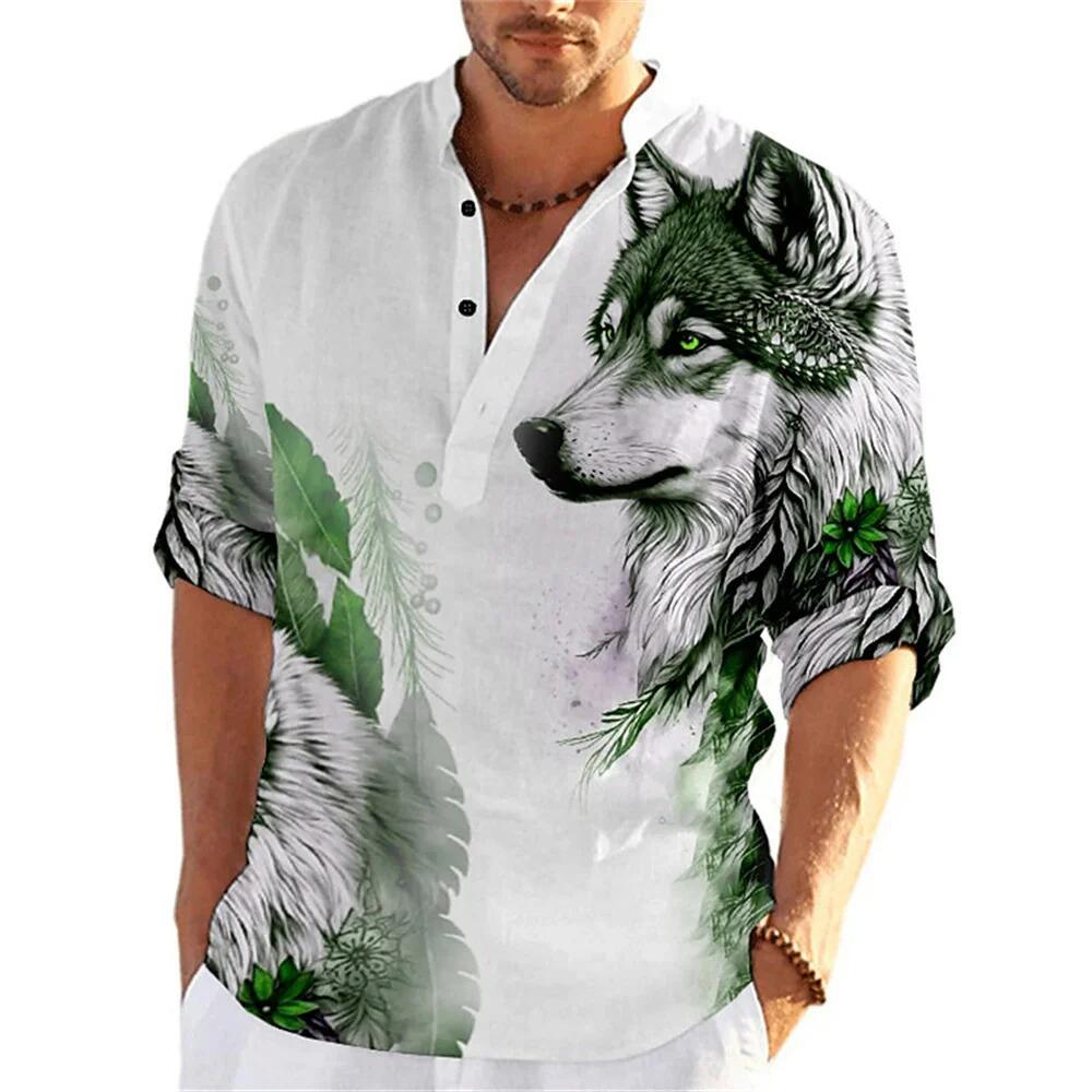 Men’s Loose Casual 3D Printed Shirt Short Sleeved