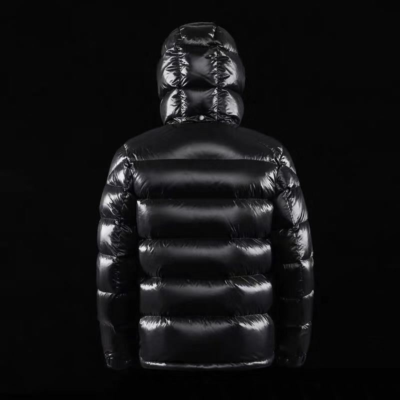 Pure Color Short Shiny White Duck Down Down Jacket