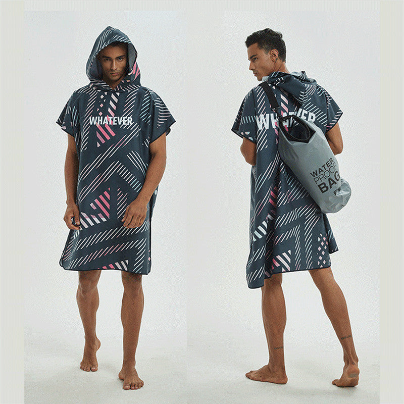 Quick-drying Bathrobe Bath Towel Quick-drying Towel With Hood - Night Warrior / Conventional