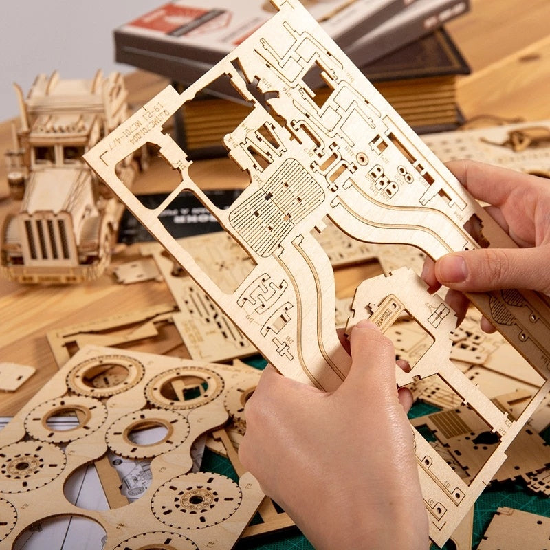 Car 3D Wooden Puzzle Game Assembly Racing Children’s Toys - default - 5