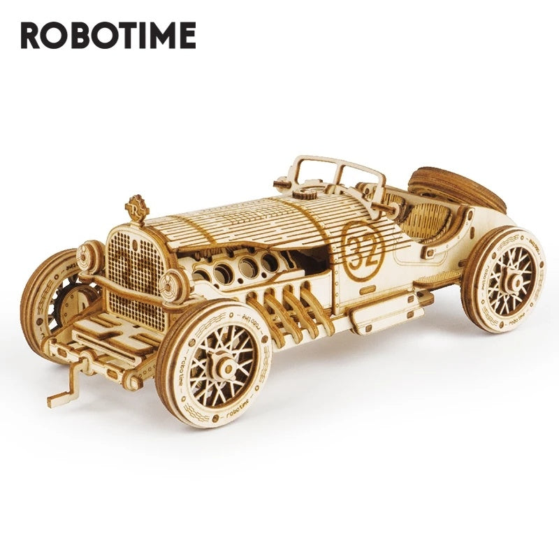 Car 3D Wooden Puzzle Game Assembly Racing Children’s Toys - default - 5
