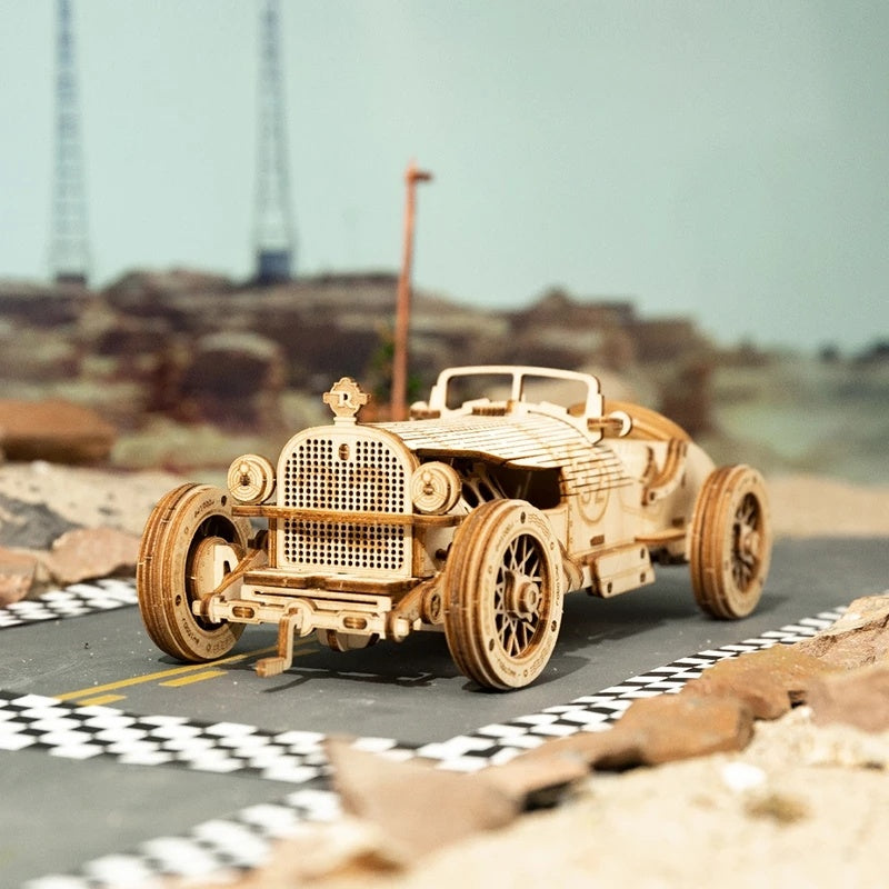 Car 3D Wooden Puzzle Game Assembly Racing Children’s Toys - default - 5