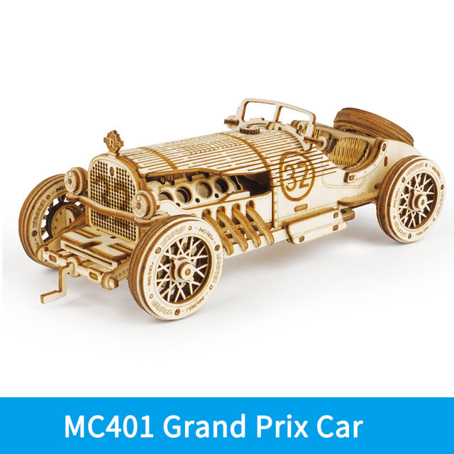 Car 3D Wooden Puzzle Game Assembly Racing Children’s Toys - default - 5