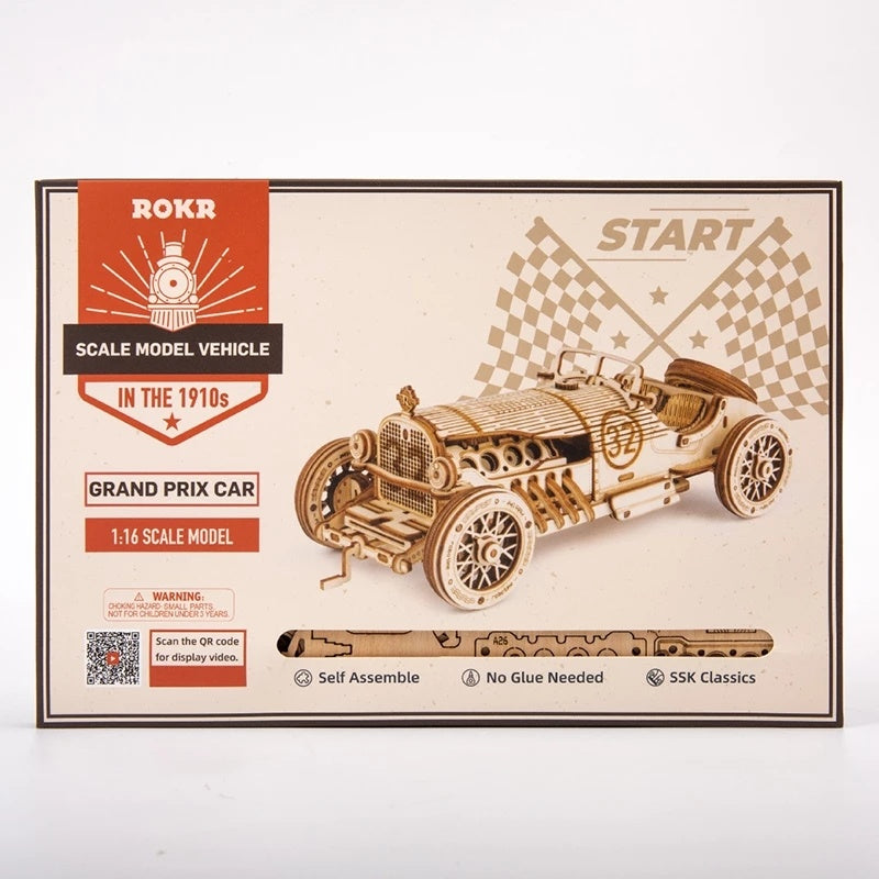 Car 3D Wooden Puzzle Game Assembly Racing Children’s Toys - default - 5