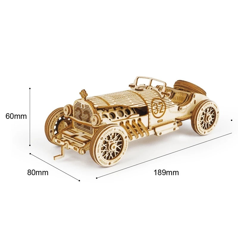 Car 3D Wooden Puzzle Game Assembly Racing Children’s Toys - default - 5