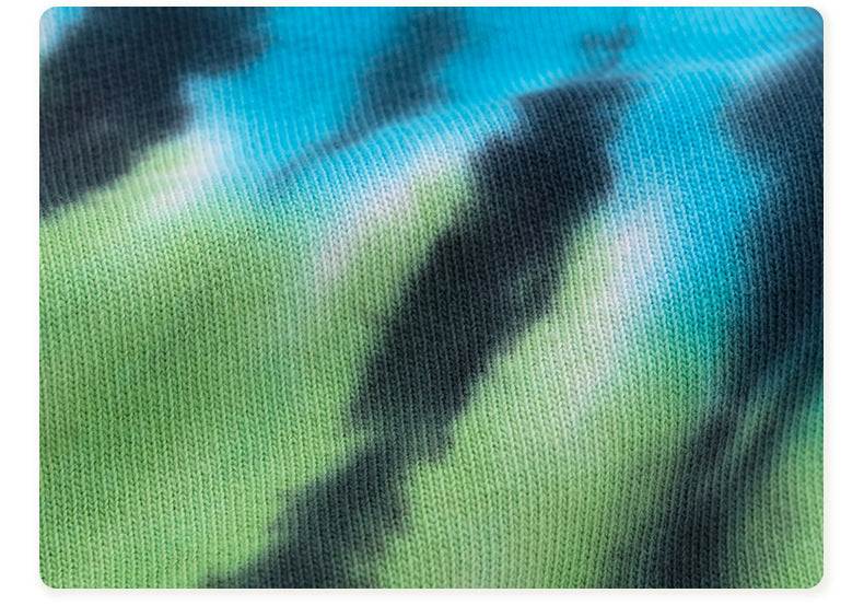 Rainbow Spiral Tie-Dye Loose Men’s Short Sleeves