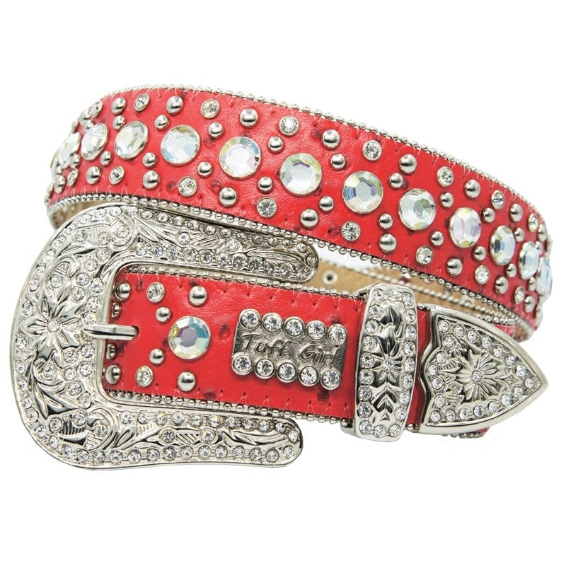 Rap Belt Male Rhinestone Hip-hop Inlaid Rivet Decoration Black Blue Fashion All-match Jeans Belt Female Tide