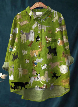 Ladies Fashion New Casual Shirt Animal Print Shirt - ACS15 / S
