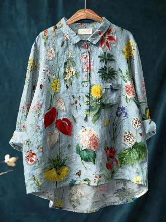 Ladies Fashion New Casual Shirt Animal Print Shirt - ACS16 / S