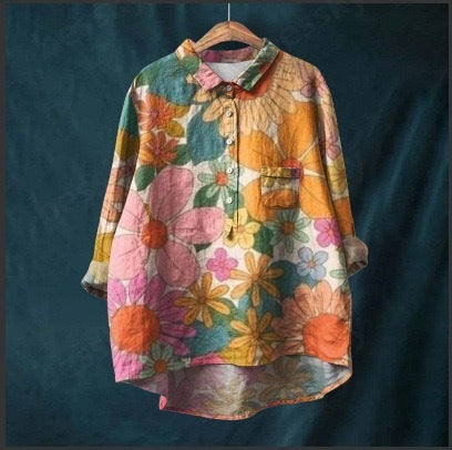 Ladies Fashion New Casual Shirt Animal Print Shirt - ACS17 / S